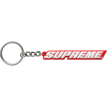 Supreme Bevel Logo Keychain Red