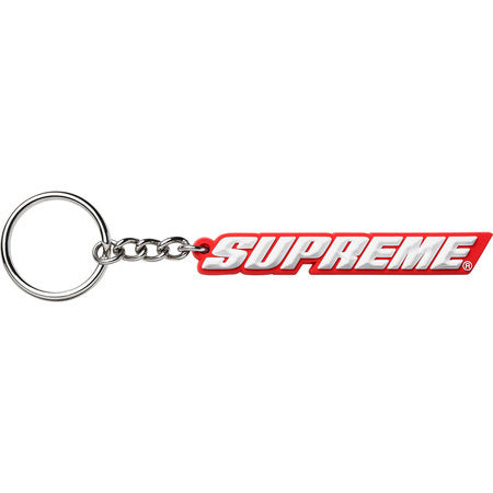 Supreme Bevel Logo Keychain Red