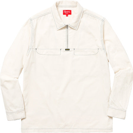 Supreme Corduroy Half Zip Shirt White