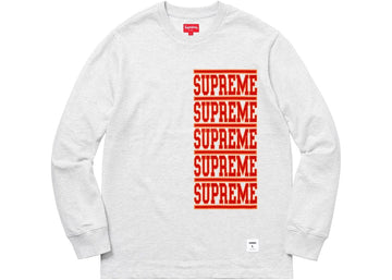 Supreme Stacked L/S Top Ash Grey
