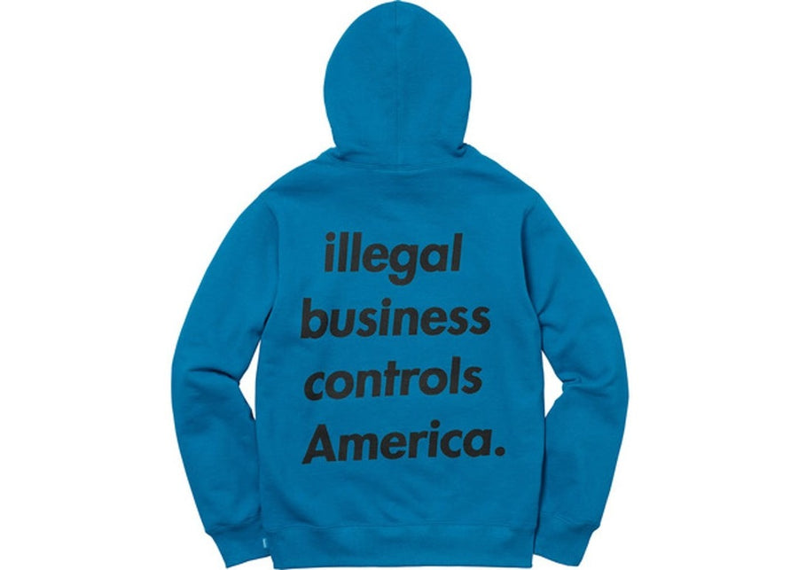 Supreme Illegal Business Hooded Sweatshirt Dark Aqua