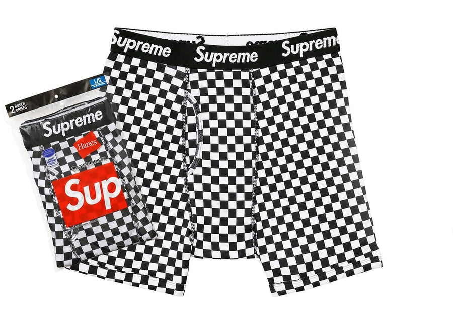 Supreme Hanes Boxer Briefs (2 Pack) Checkered