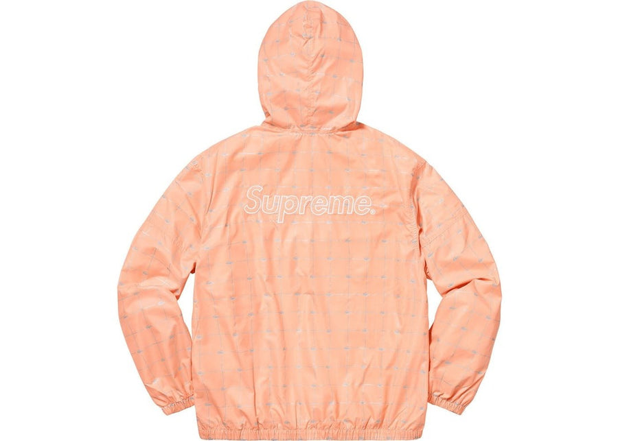 Supreme Lacoste Reflective Grid Nylon Anorak Peach