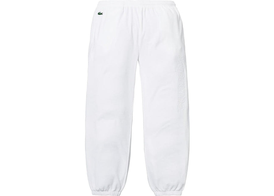 Supreme LACOSTE Velour Track Pant White