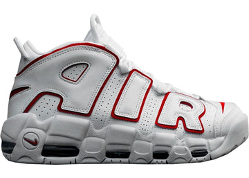 Nike Air More Uptempo White Varsity Red Outline