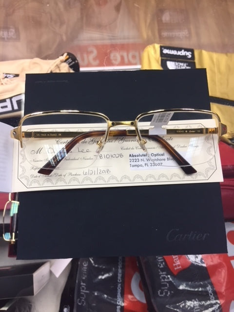 Cartier Eyeglasses Gold Frames