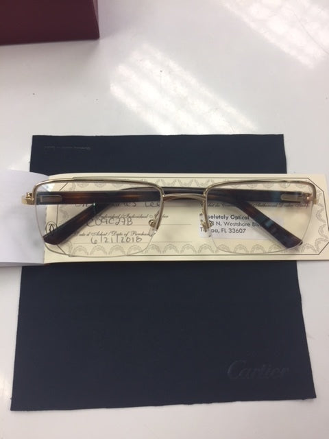 Cartier Eyeglasses Brown Frames