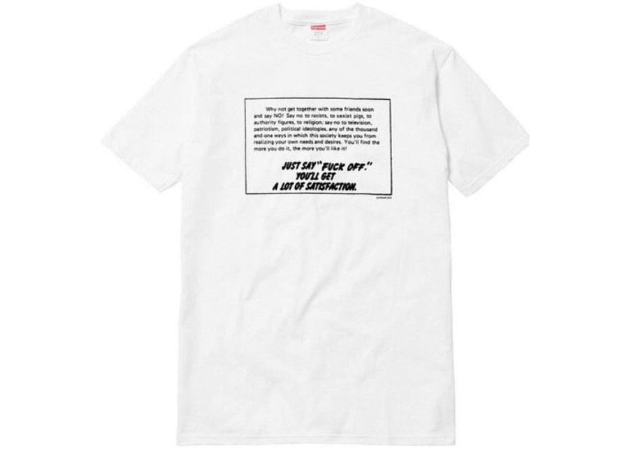 Supreme Just Say No Tee White