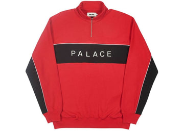 Palace Quarter Zip Funnel Red