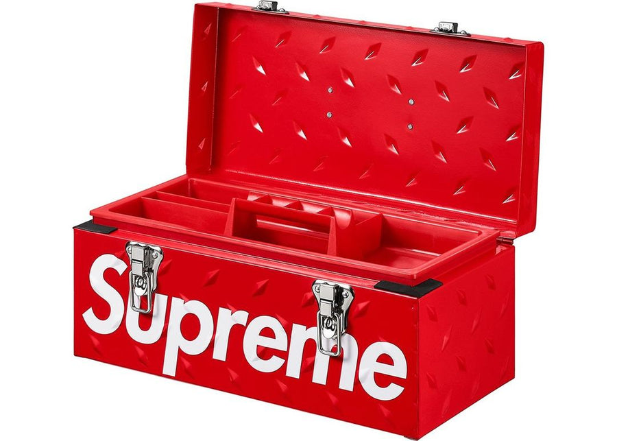 Supreme Diamond Plate Tool Box Red