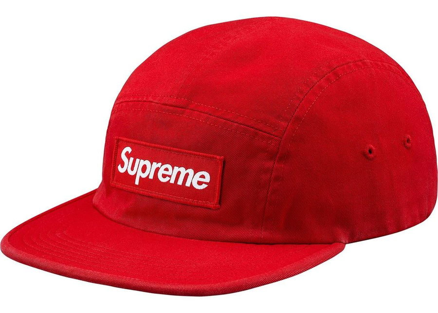 Supreme Washed Chino Twill Camp Cap (FW18) Red
