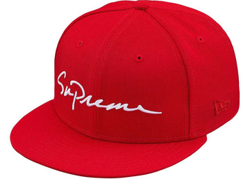Supreme Classic Script New Era Cap Red
