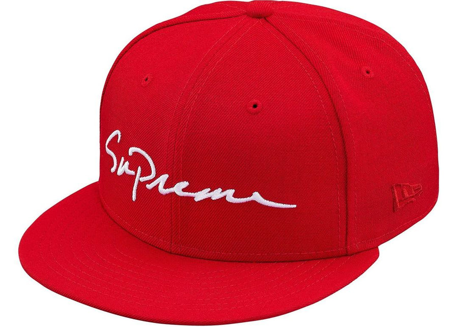 Supreme Classic Script New Era Cap Red