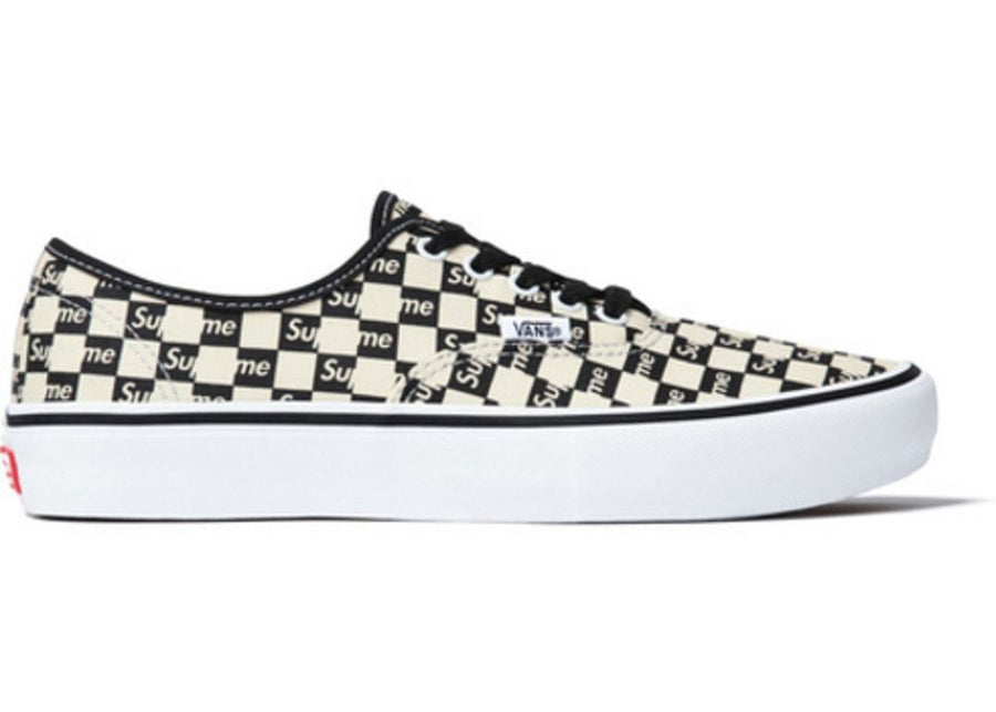 Vans Authentic Supreme Black Checker Logo