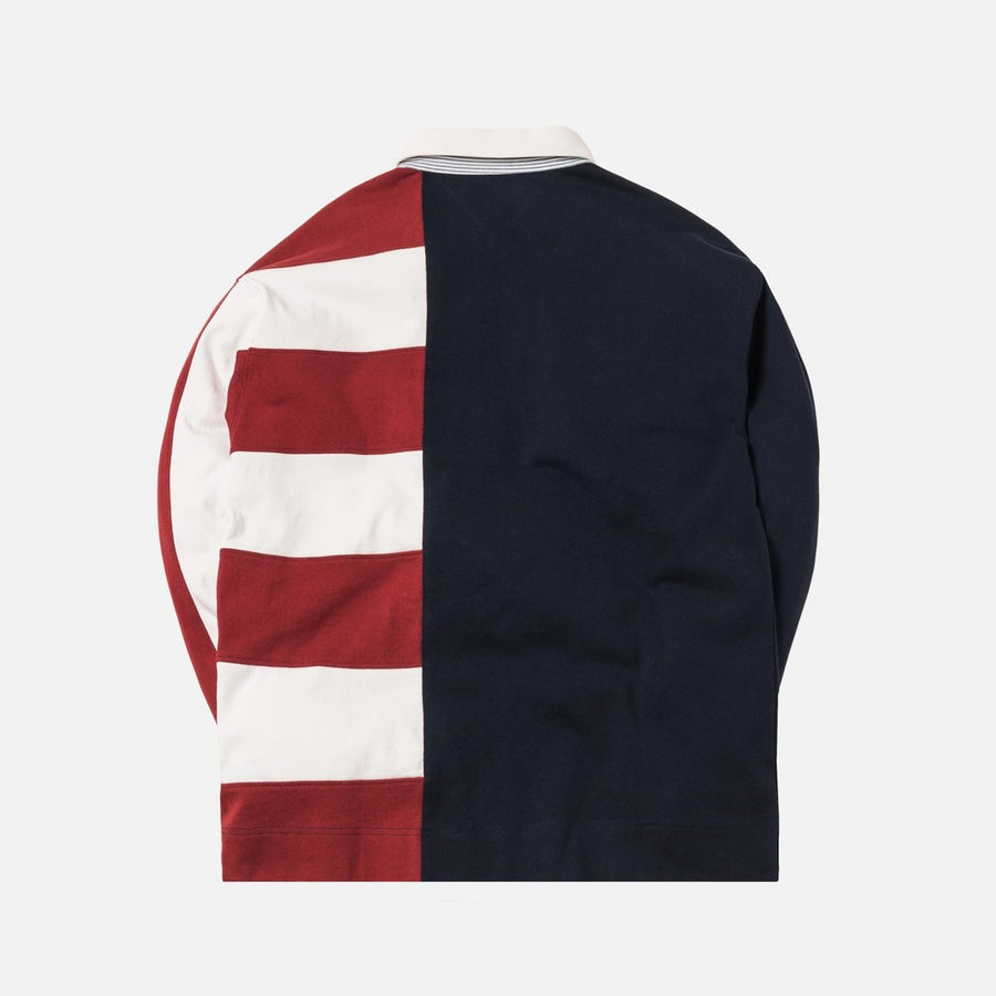KITH X TOMMY HILFIGER COLOR BLOCK RUGBY NAVY