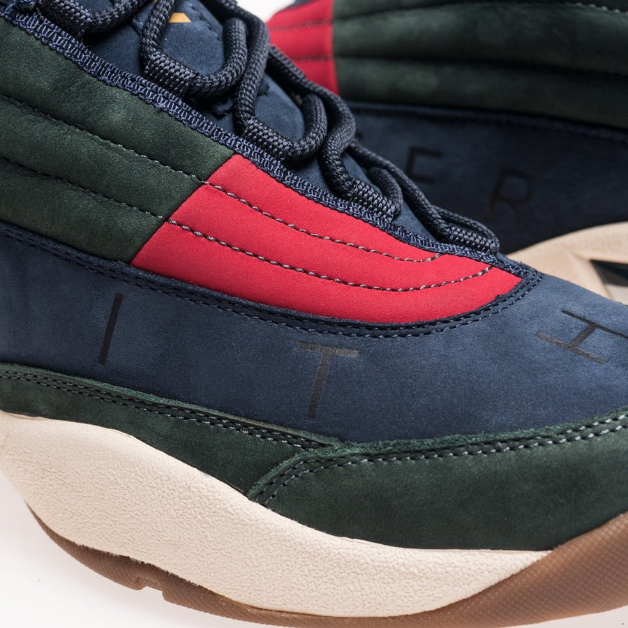 KITH X TOMMY HILFIGER LUX BASKETBALL SNEAKER FOREST GREEN / NAVY
