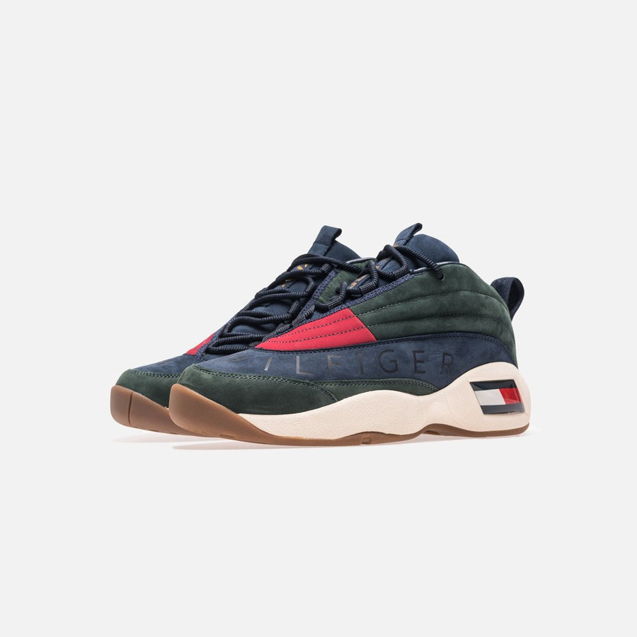 KITH X TOMMY HILFIGER LUX BASKETBALL SNEAKER FOREST GREEN / NAVY