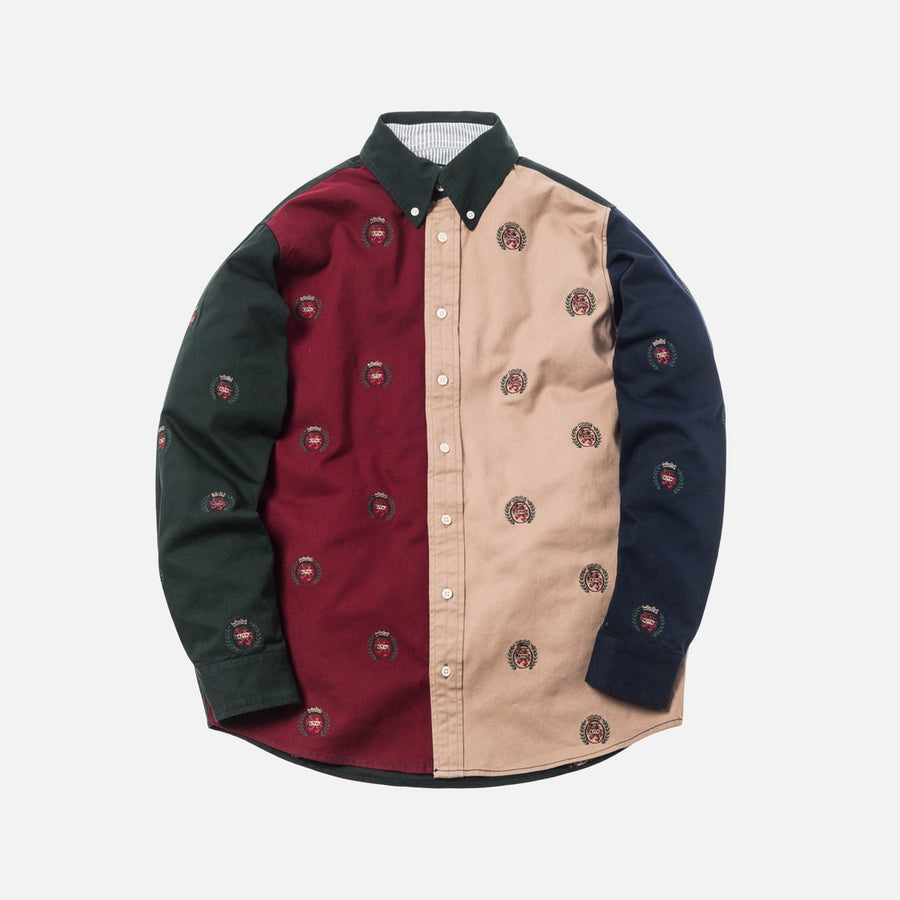 KITH X TOMMY HILFIGER TWILL CREST WOVEN SHIRT MULTI