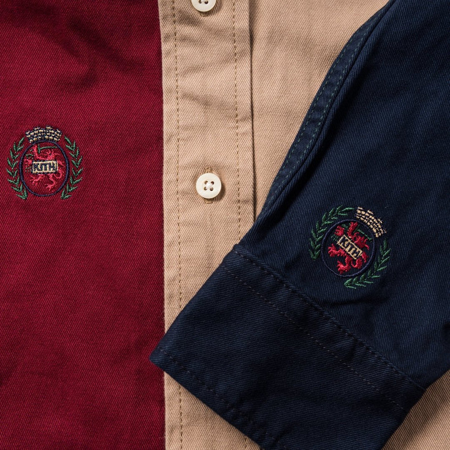 KITH X TOMMY HILFIGER TWILL CREST WOVEN SHIRT MULTI