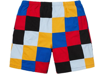 Supreme Patchwork Pique Short Red/Yellow/Blue