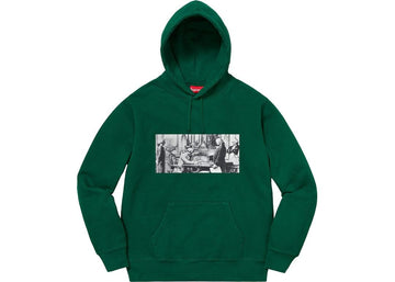 Supreme Mike Kelley Franklin Signing the Treaty of Alliance with French Officials Hooded Sweatshirt Dark Green