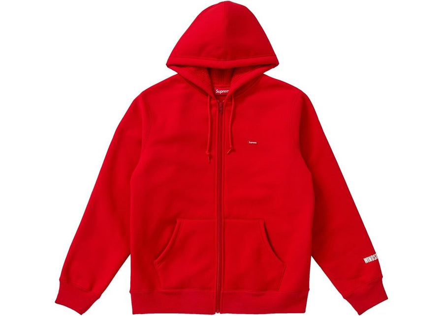 Supreme WINDSTOPPER Zip Up Hooded Sweatshirt Red