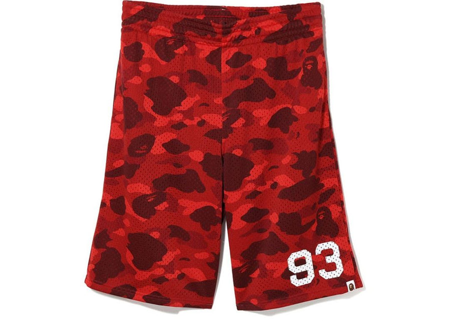 Bape Color Camo Mesh Basketball Shorts Red