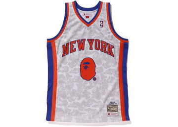 Bape x Mitchell & Ness Knicks ABC Basketball Swingman Jersey White
