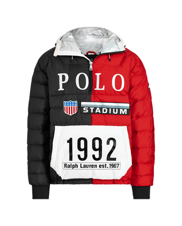 Polo Ralph Lauren Winter Stadium Down Popover Jacket Injection Red/Polo Black