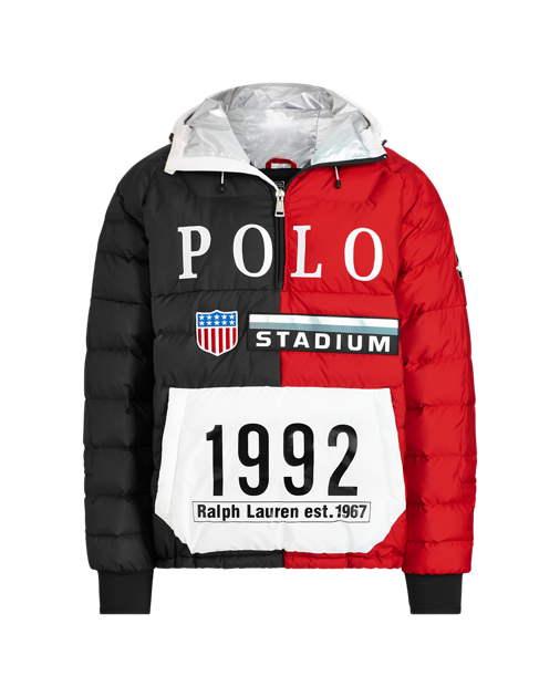 Polo Ralph Lauren Winter Stadium Down Popover Jacket Injection Red/Polo Black