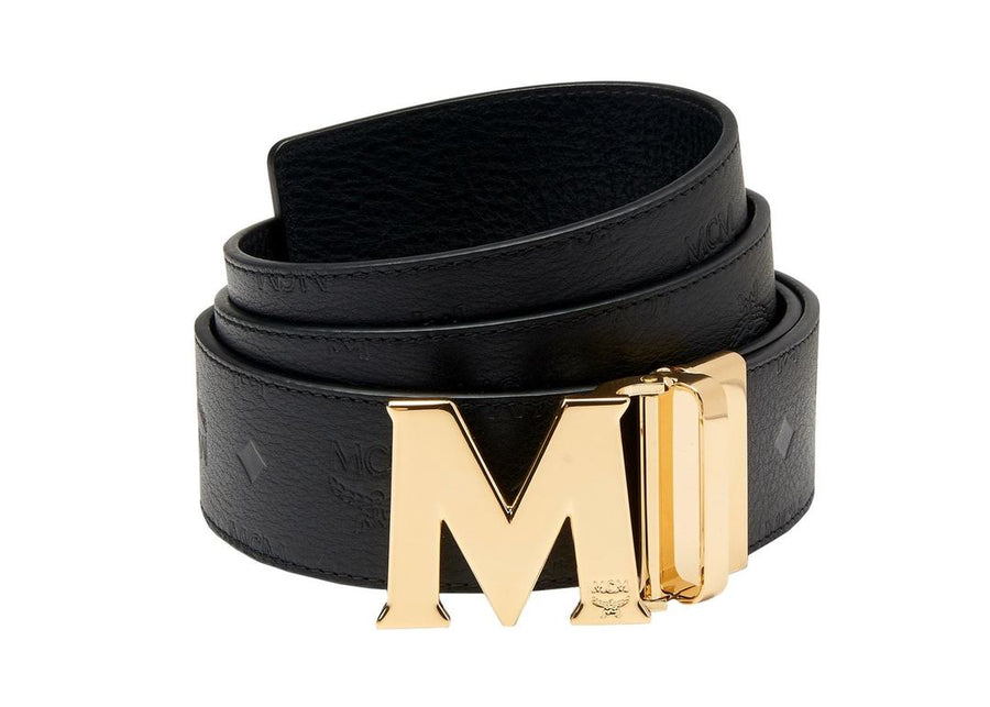 MCM Claus M Reversible Belt Monogram BLACK