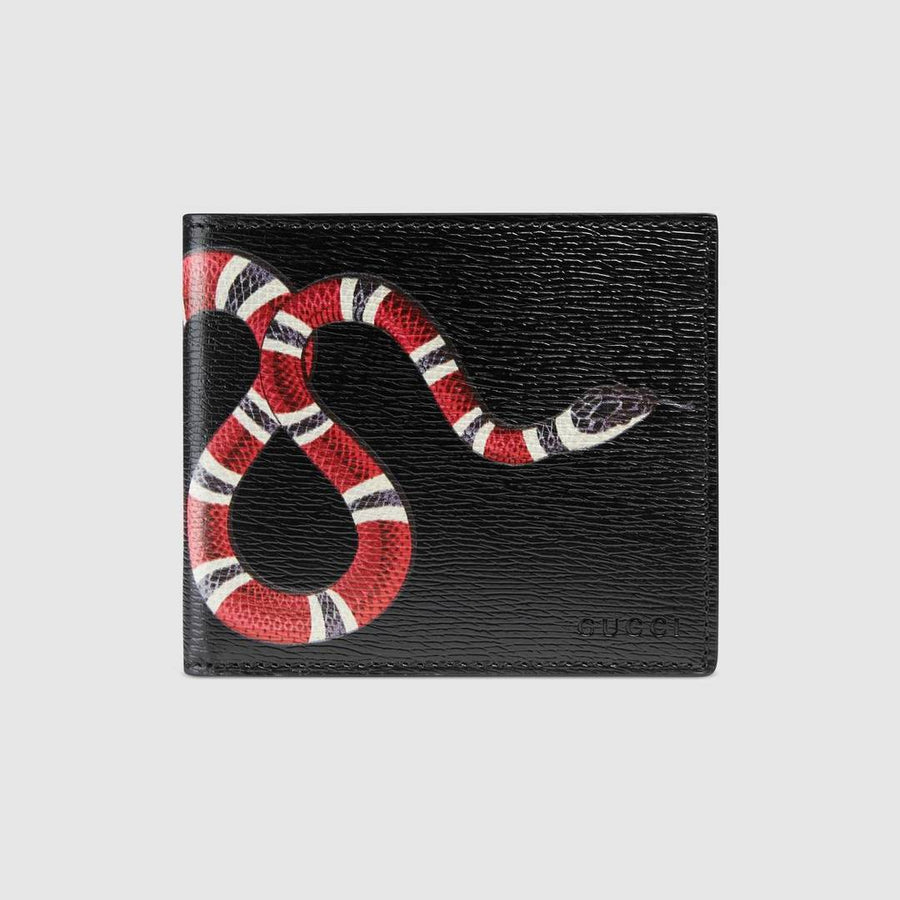 Gucci Kingsnake print leather wallet