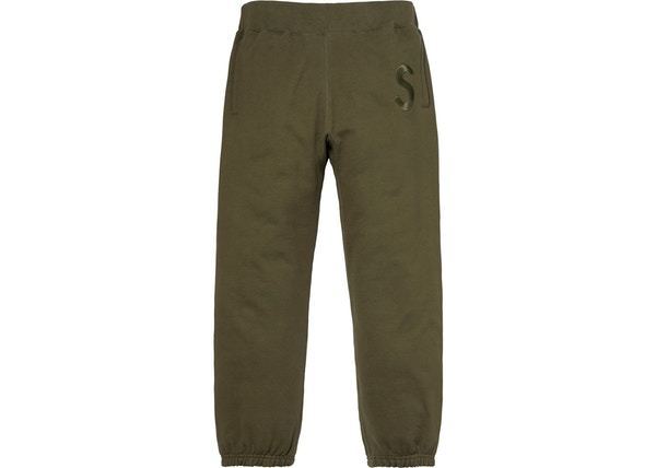 Supreme Tonal S Logo Sweatpant Dark Olive