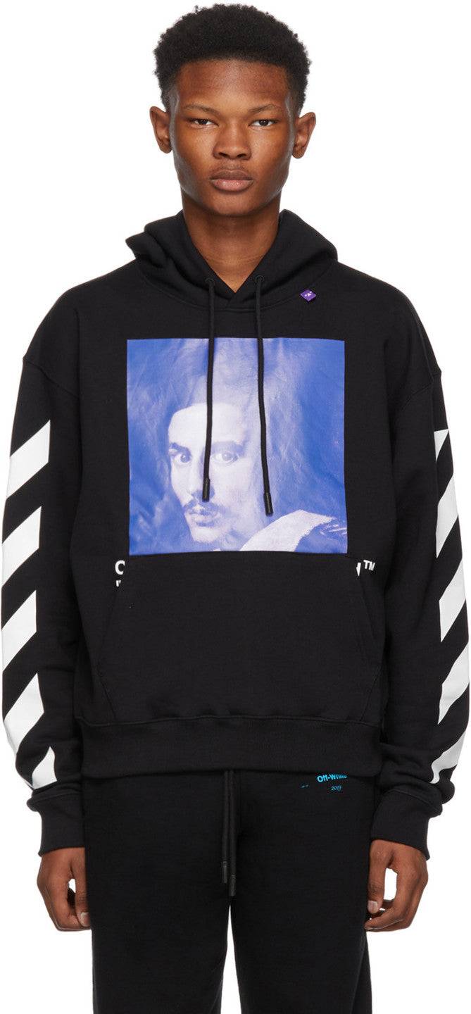 Off White Black Diagonal Bernini Over Hoodie