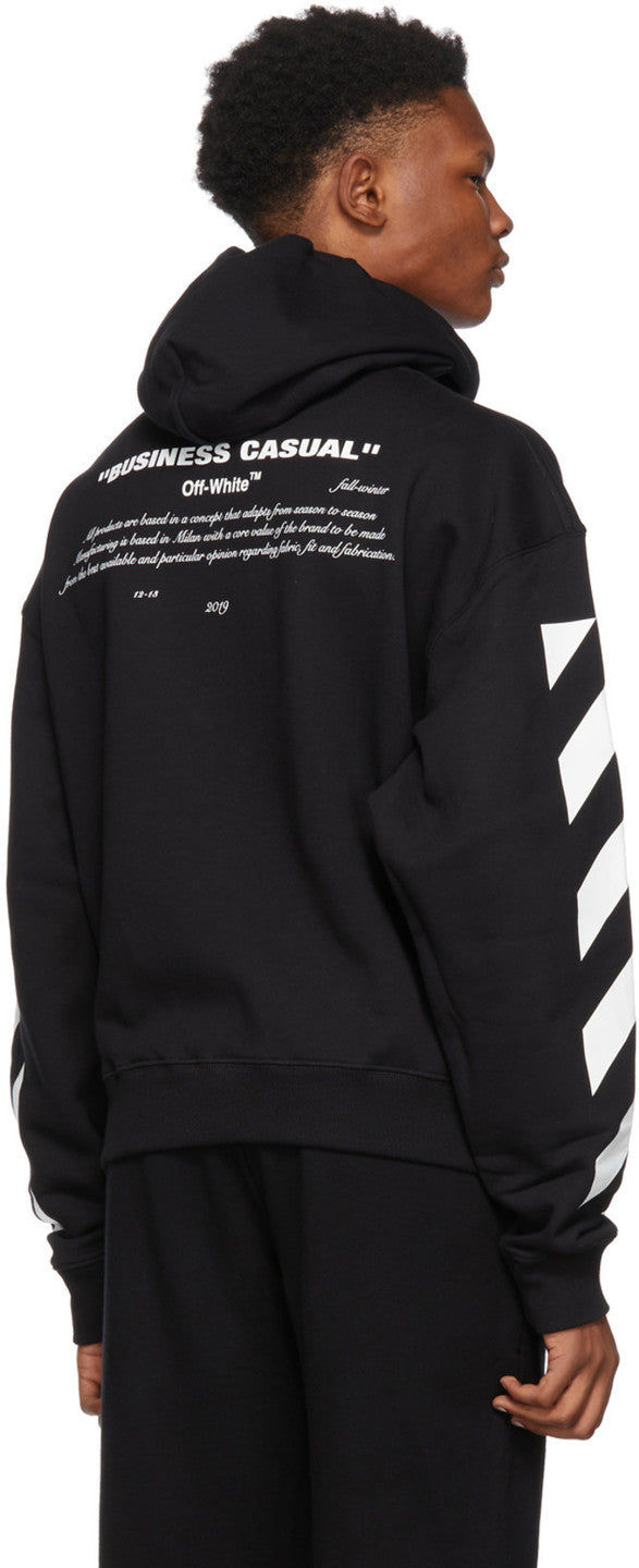 Off White Black Diagonal Bernini Over Hoodie