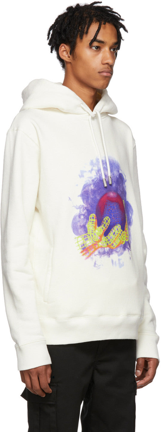 Off White White World Hand Hoodie