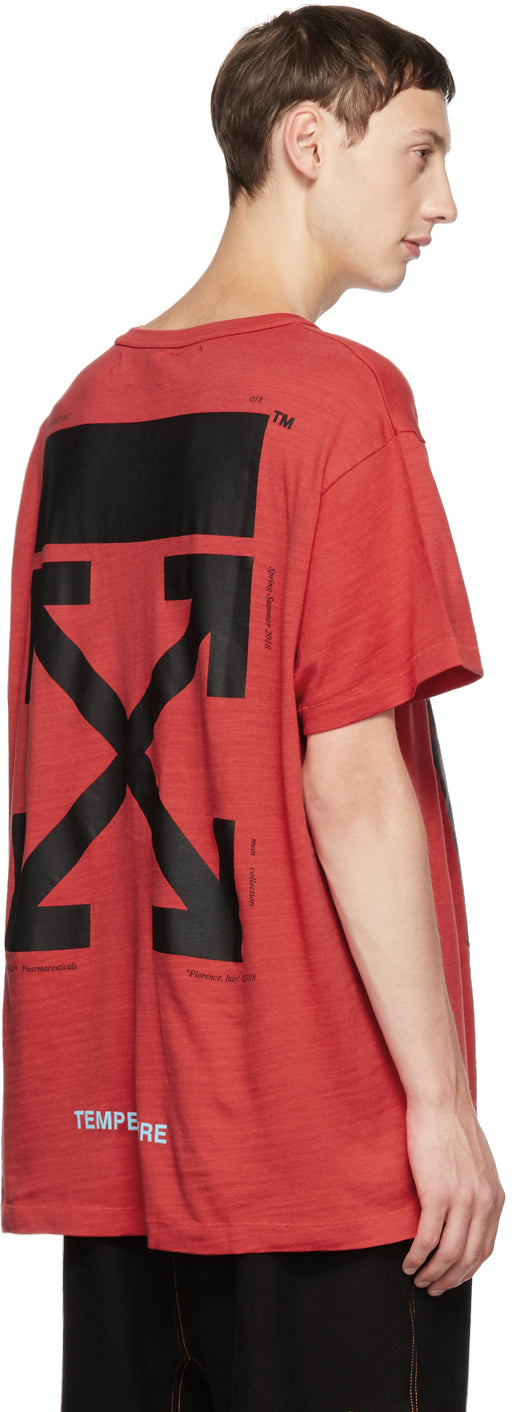 Off White SSENSE Exclusive Red Mona Lisa T-Shirt