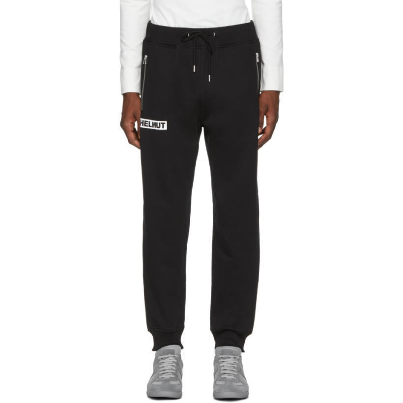 HELMUT LANG Black Logo Lounge Pants