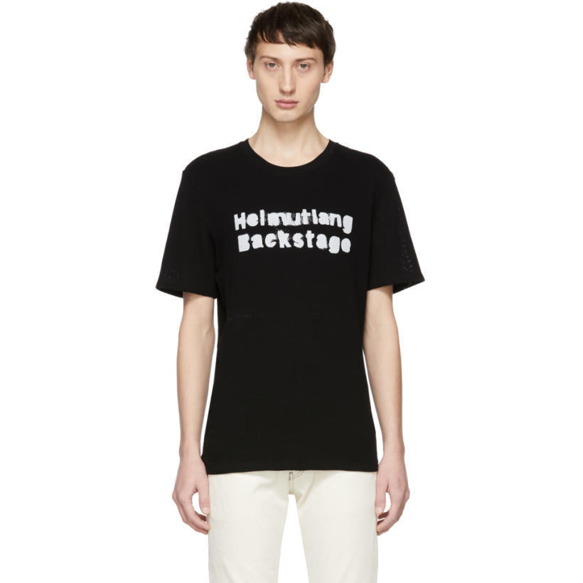 HELMUT LANG Black Re-Edition 'Backstage' T-Shirt