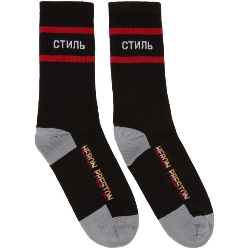 Heron Preston Black 'Style' Socks