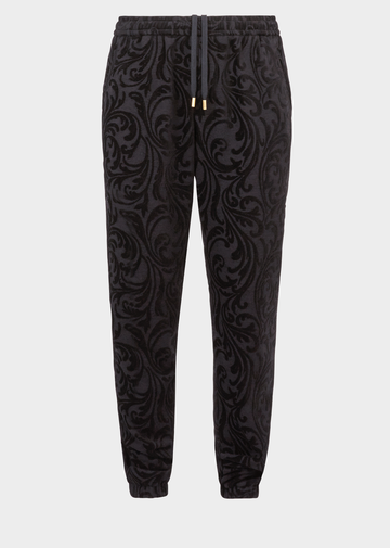 VERSACE VELVET BAROQUE DRAWSTRING PANTS