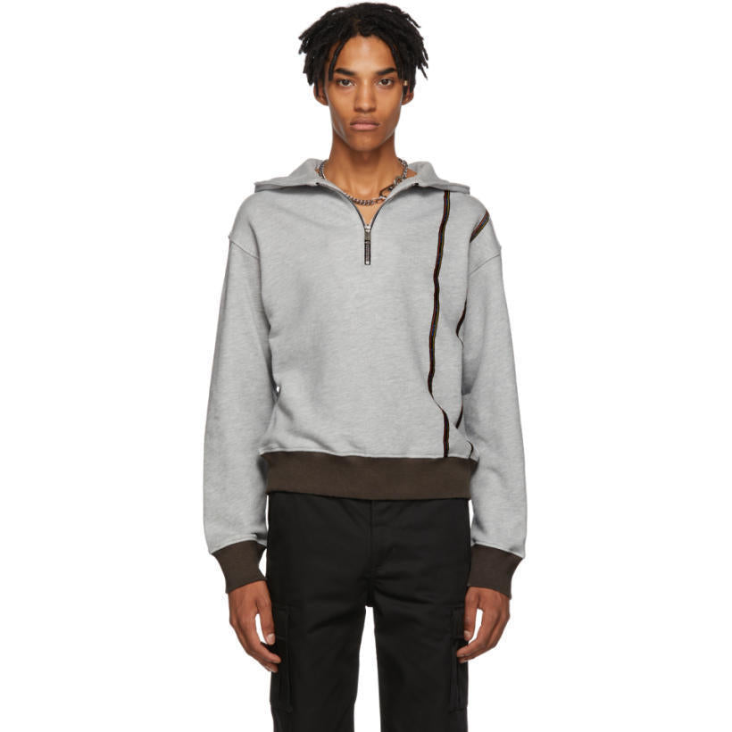 Enfants Riches Déprimés Grey Half Zip Hoodie
