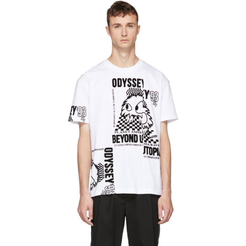 Alexander McQueen White Patchwork T-Shirt