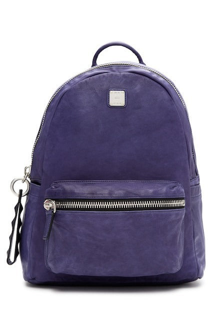 MCM Lush Leather Tumbler Backpack Purple