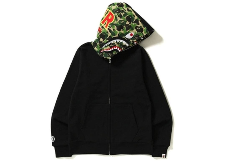 Bape ABC Reversible Shark Full Zip Hoodie Green