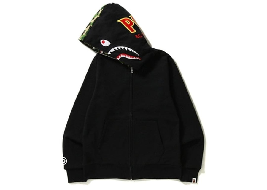 Bape ABC Reversible Shark Full Zip Hoodie Green