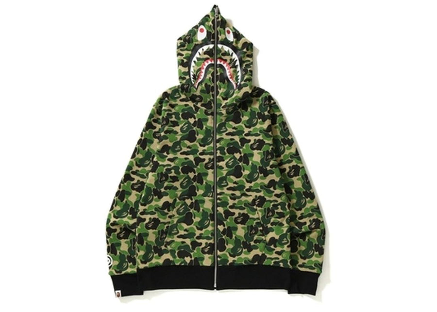 Bape ABC Reversible Shark Full Zip Hoodie Green