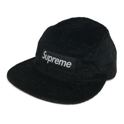 Waffle Corduroy Camp Cap Black