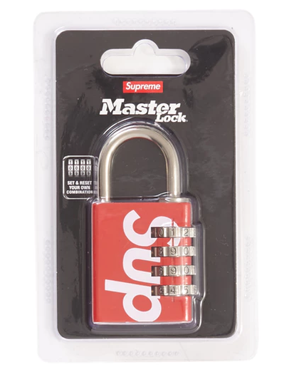 Supreme Masterlock Numeric Lock Red