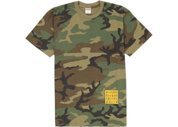 Supreme Middle Finger to the World Tee Woodland Camo